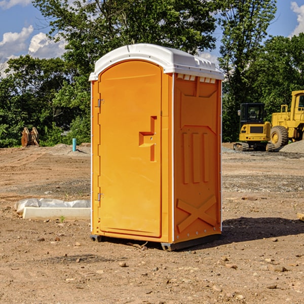 can i customize the exterior of the portable toilets with my event logo or branding in Newberry Michigan